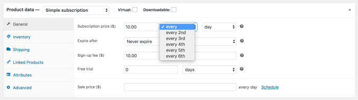 Default Subscription Billing Intervals