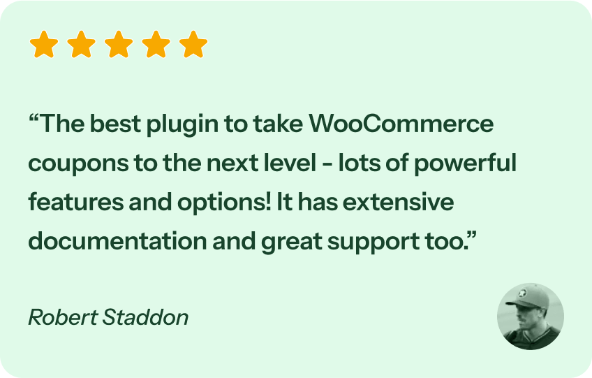 Smart Coupons for WooCommerce plugin is five star rated