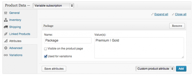 Variable Attributes