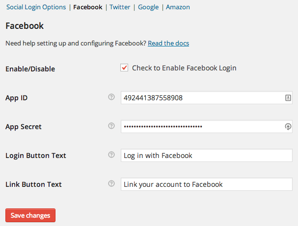 WooCommerce Social Login Facebook Settings