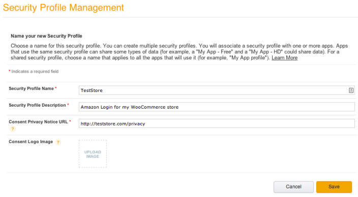 WooCommerce social login amazon security profile