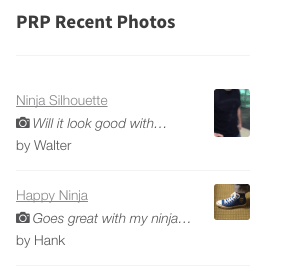 WooCommerce Product Reviews Pro: recent photos widget