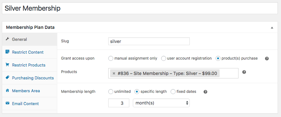 WooCommerce Memberships: Set access length