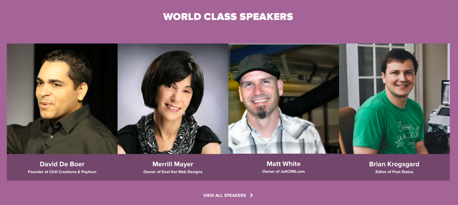 WooConf speakers