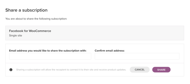 For agencies and developers: share your subscriptions with your clients