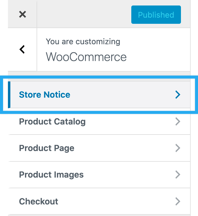 Display a Store Notice from the Customizer in the WooCommerce section