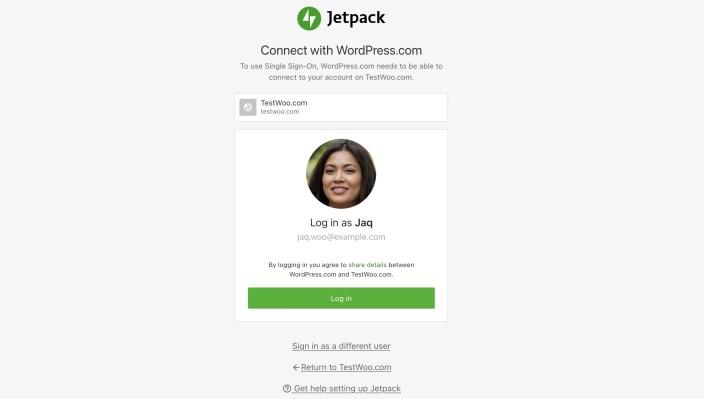 Enable your free trial by connecting your demo site to Jetpack using your WordPress.com account. 