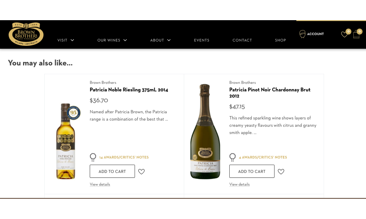 Brown Brothers uses WooCommerce upselling strategies like these related products