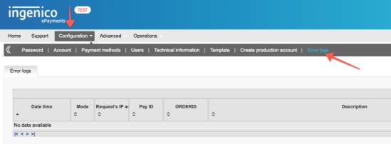 WooCommerce Ingenico (Ogone Platform) error logs