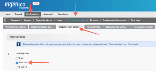 WooCommerce Ingenico (Ogone Platform) Hashing Method