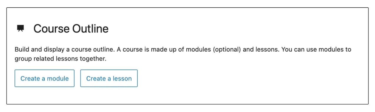 course outline block