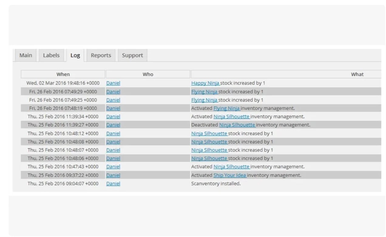 example log