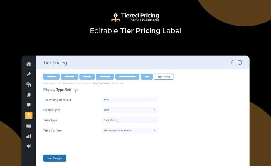 Editable Tier Pricing Label Feature