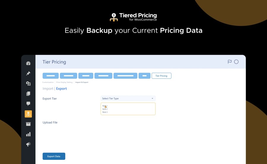 Easily Backup your Current Pricing Data Feature