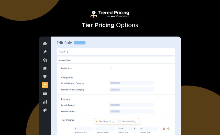 Tier Pricing Options Feature