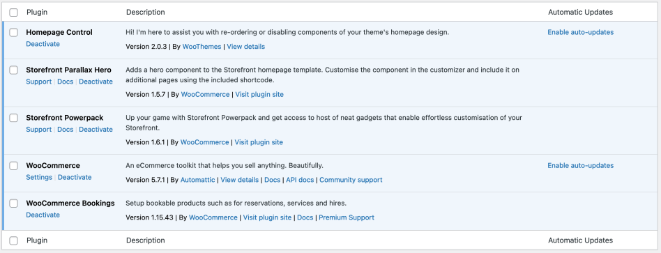 An image showing the plugins mentioned in the Required Plugins section.