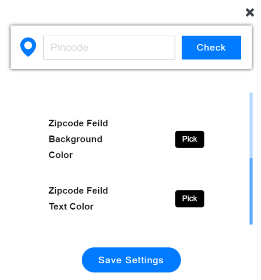 customize pincode checker forms