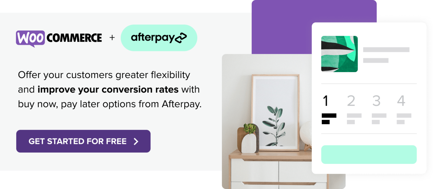 Offer buy now, pay later options with Afterpay