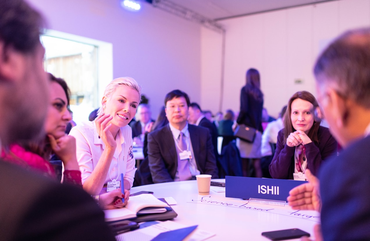 networking group at a table