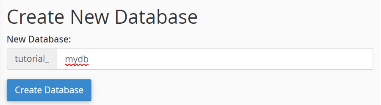 creating a new database