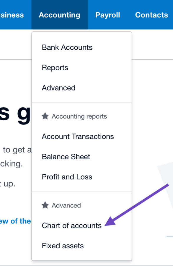 Invoices and payments sent to Xero need to be associated with account codes in your company's Chart of Accounts.