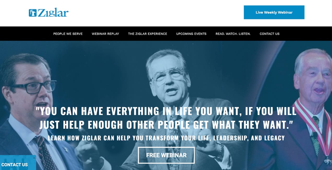 Ziglar homepage