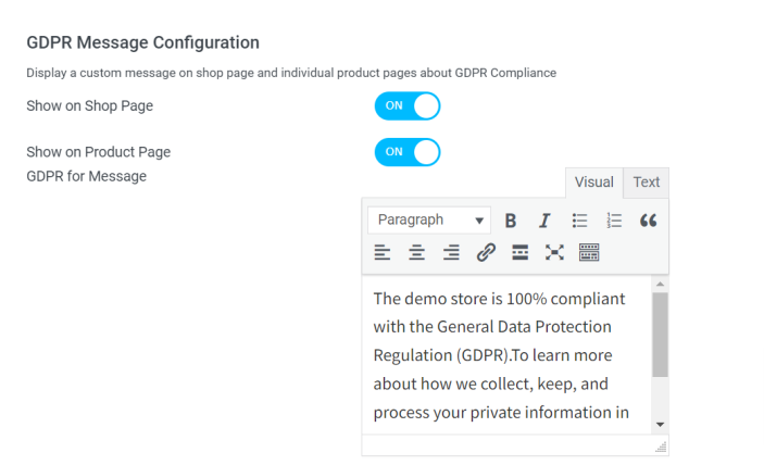 GDPR for message