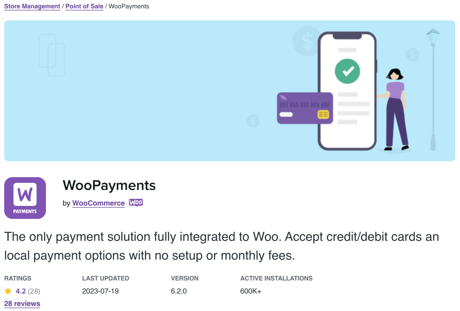 WooPayments product page