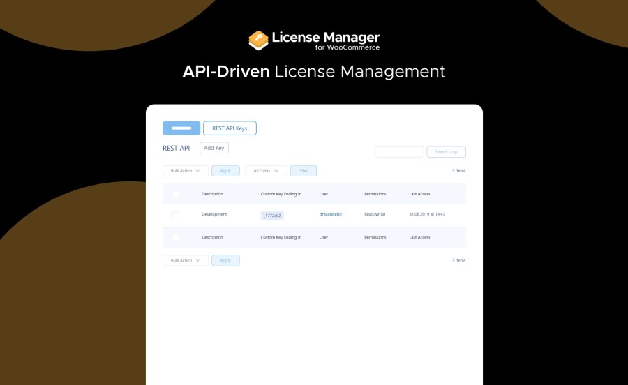 API-Driven License Management Feature