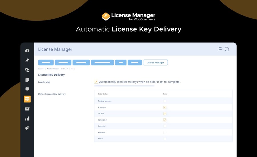 Automatic License Key Delivery Feature