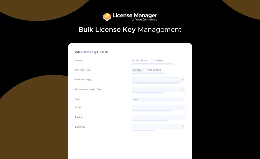 Bulk License Key Management Feature