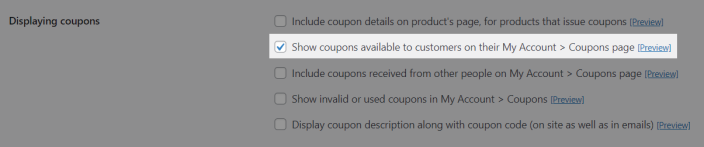 Smart Coupons global setting