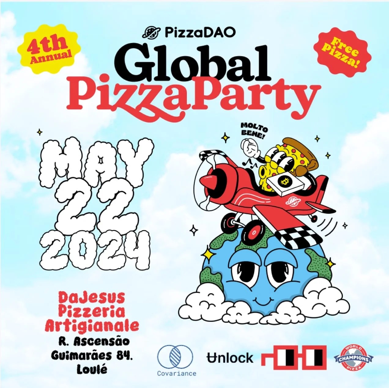 global pizza party event design